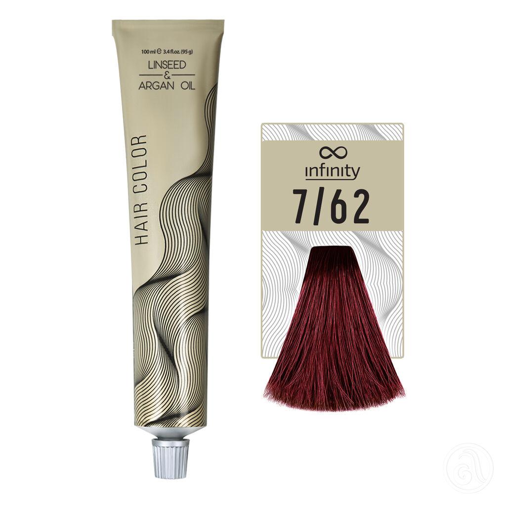 Infinity Farba za kosu, 100ml, 7/62 Rozecrvena