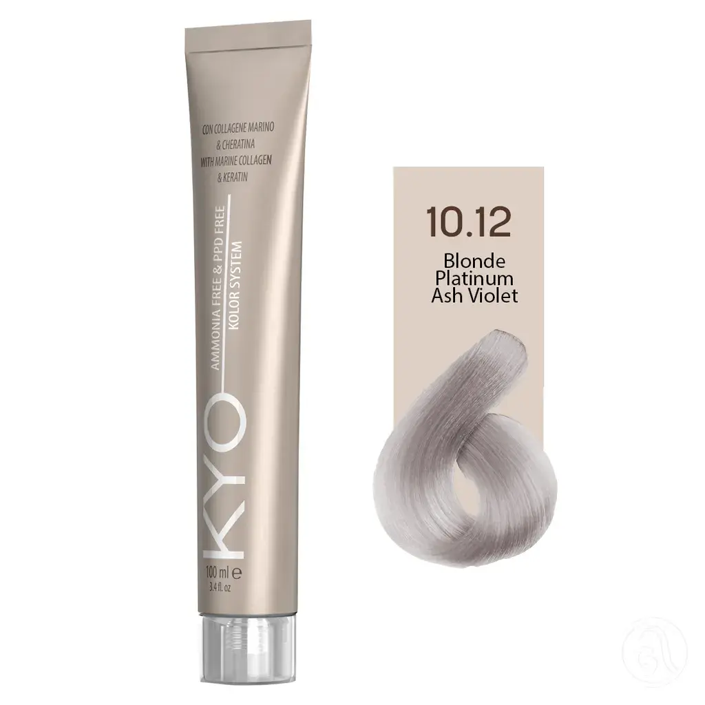 KYO Farba za kosu bez amonije, 100ML, 10.12 Platinastoplava pepeljasto ljubičasta