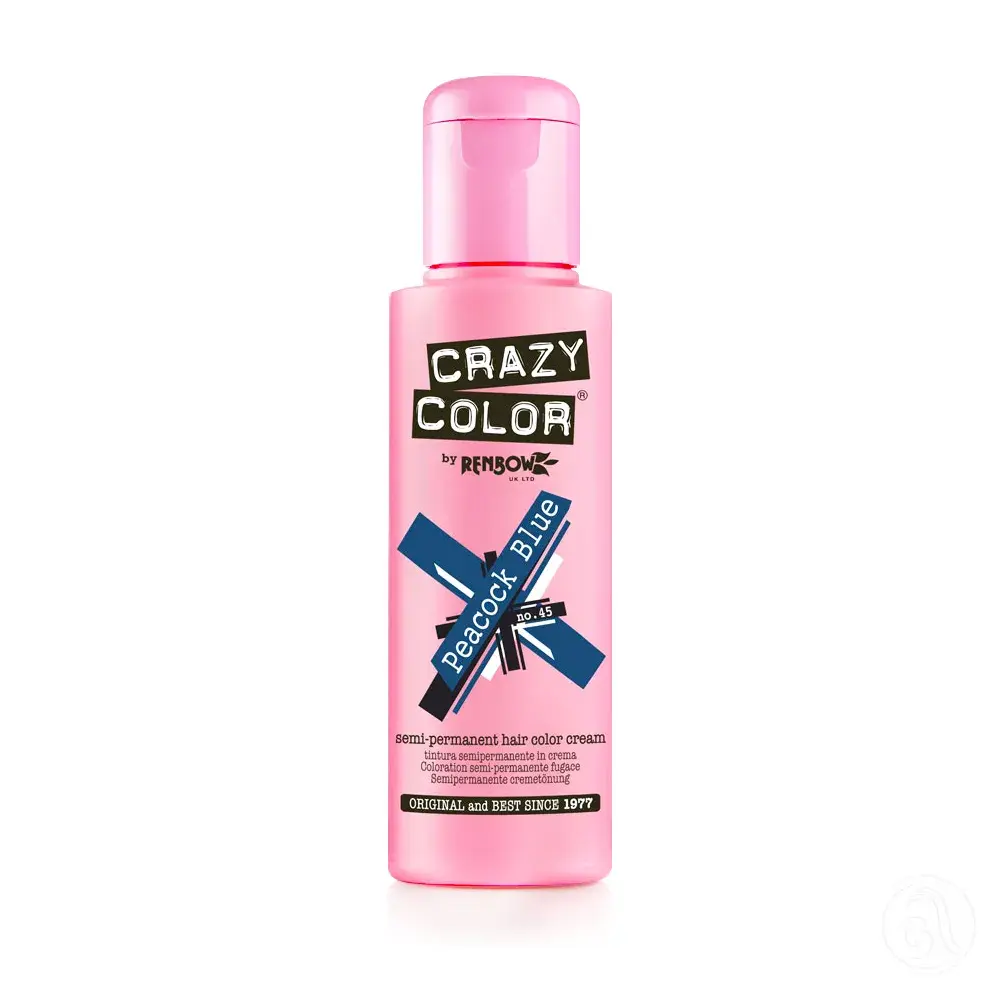 Crazy Color Krema za bojenje kose 100ml, Peacock Blue