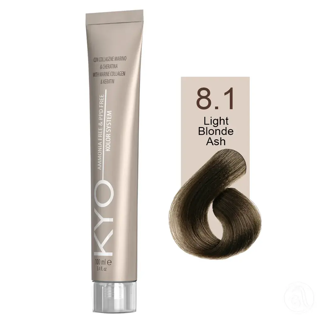 KYO Farba za kosu, 100ml, 8.1 Svetla pepeljasto plava