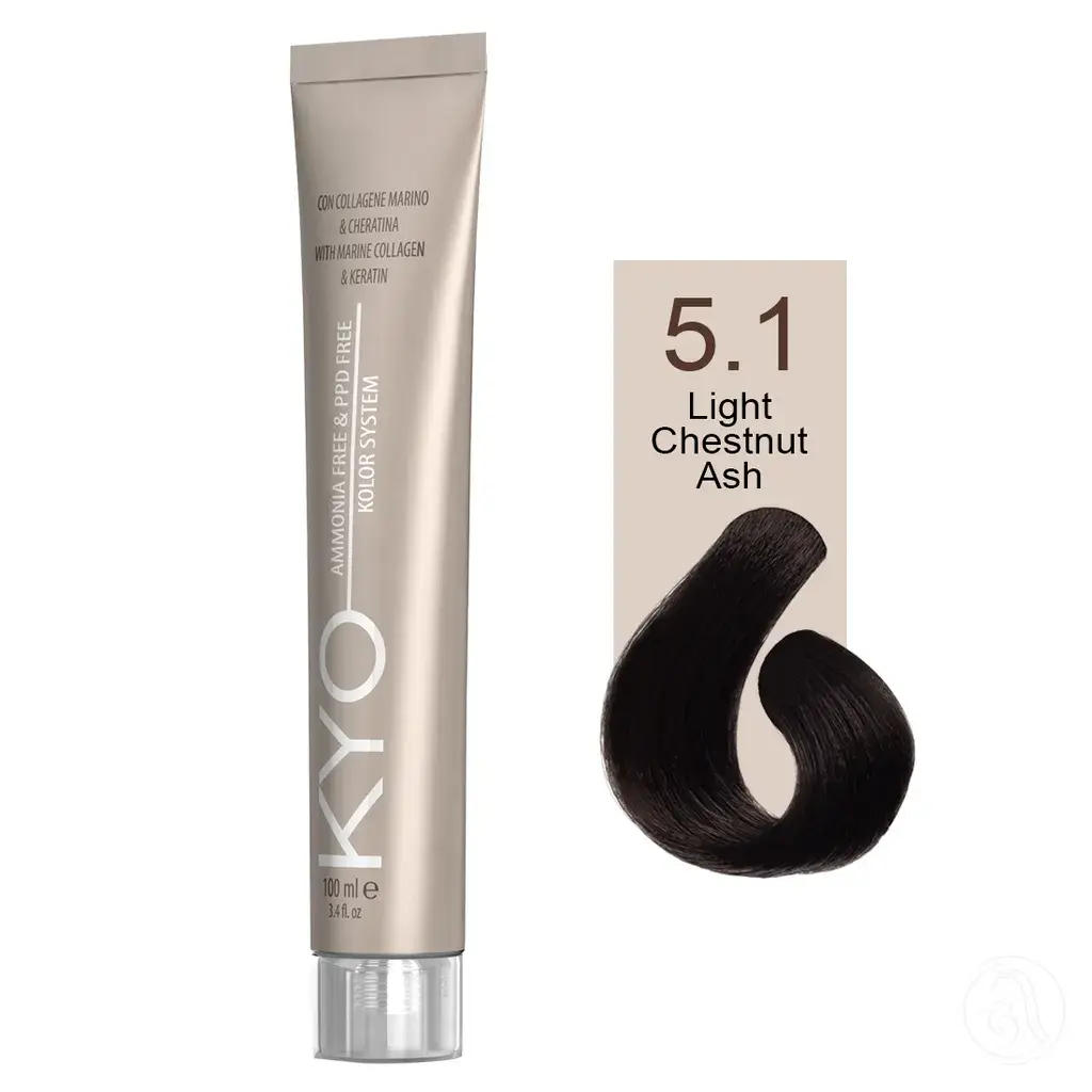 KYO Farba za kosu, 100ml, 5.1 Svetla pepeljasto kestenjasta