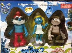 Igračka Štrumpfovi figure, 3 komada, Plavo-Sive