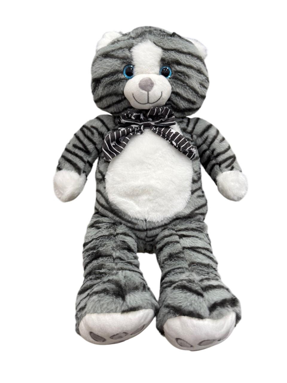 Igračka Pliš Mačka S Mašnom 60cm, Siva