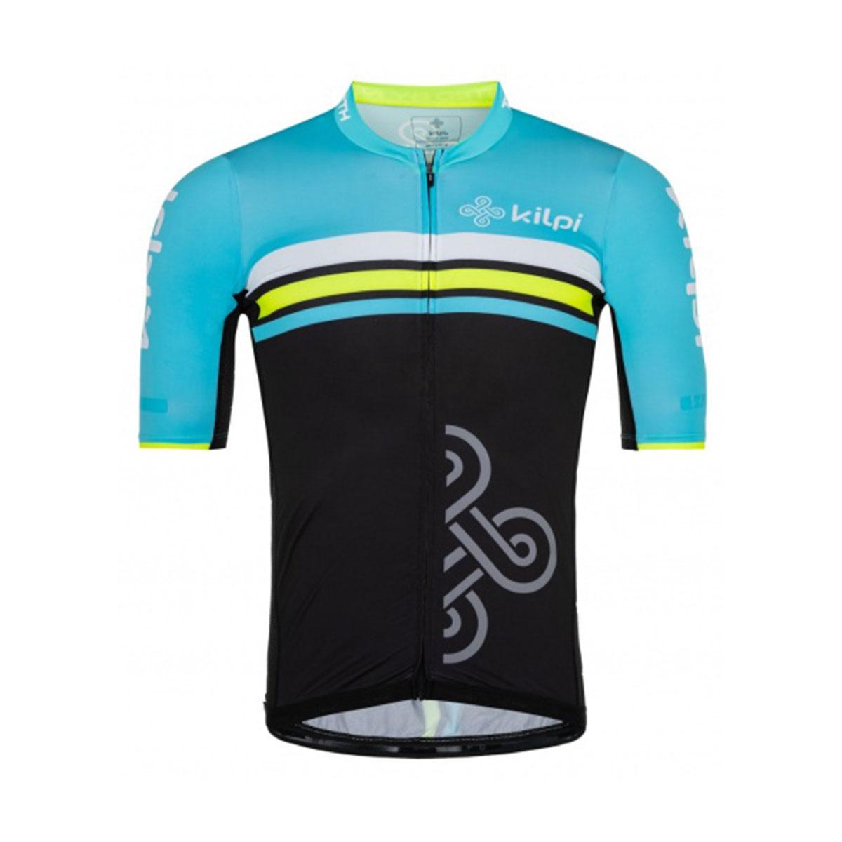 KILPI Muška biciklistička majica Corridor-m, Crno-Tirkizna