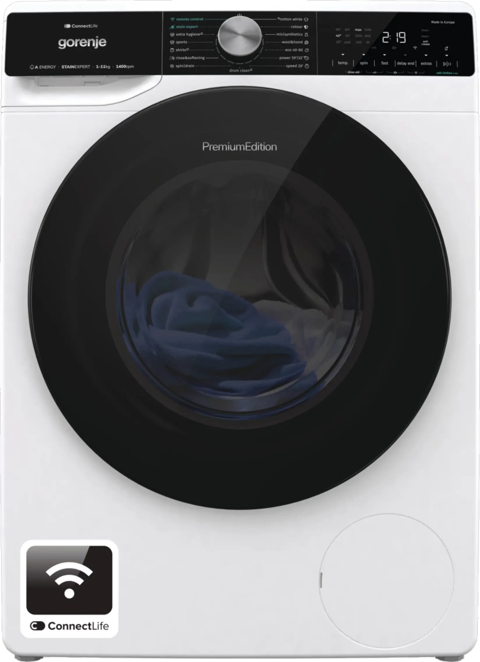 Gorenje Veš mašina WNS114A3TWIFI, 11 kg, 1400 rpm, 68L, 76dB, Bijela