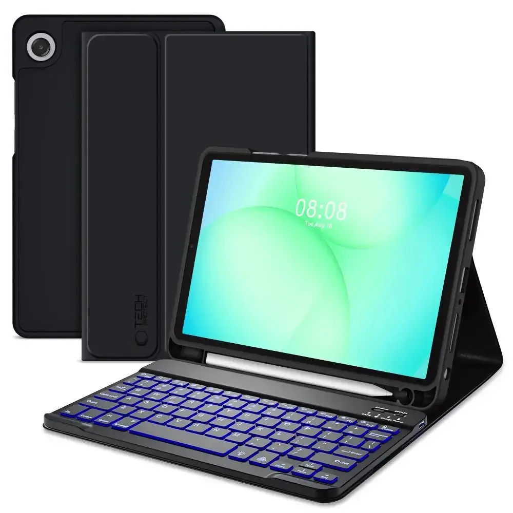 Tech-Protect Futrola sa tastaturom SC Pen, Galaxy Tab A9/A11, Crna