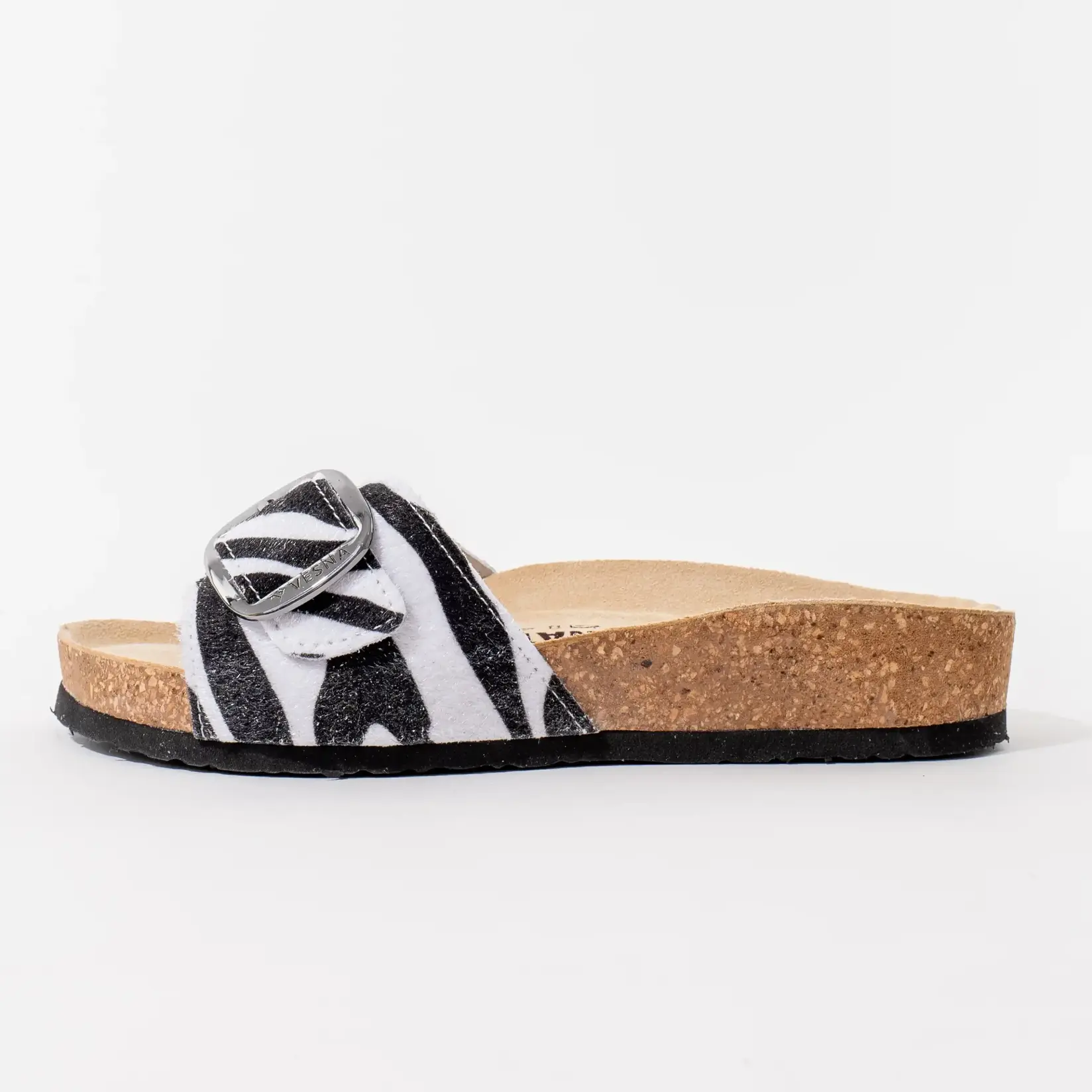 Obuća Vesna Ženske anatomske papuče Bellona, Crno-bijele