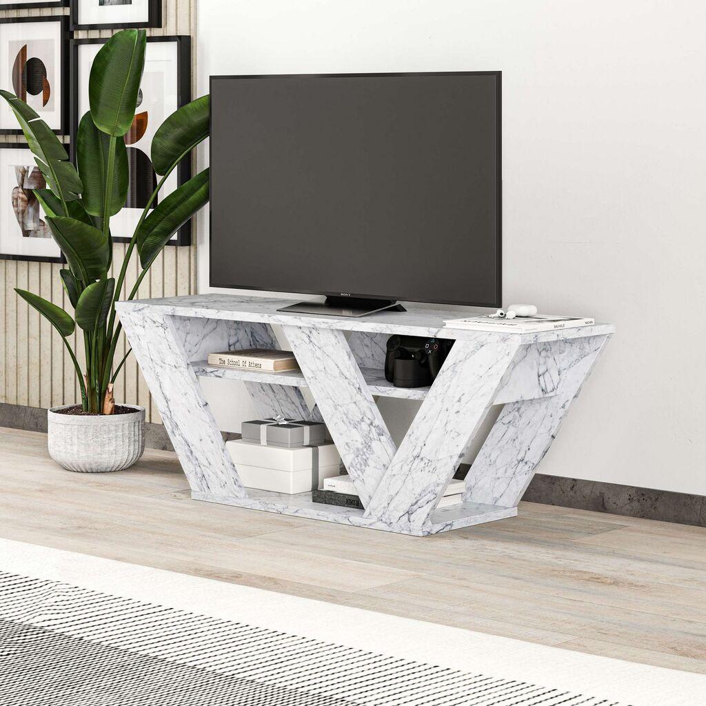 Hanah Home TV ormarić Pipralla, 110x40x30 cm, Bijela