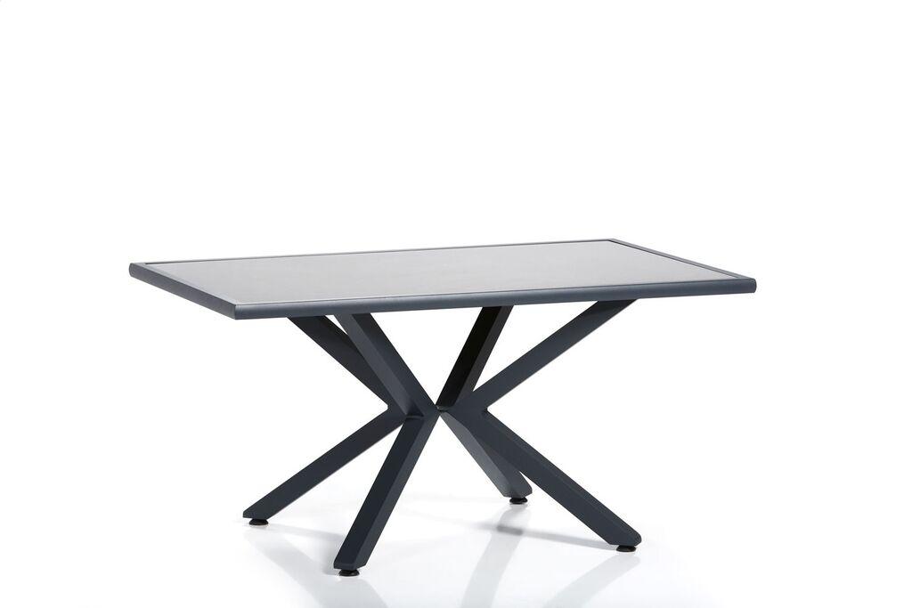 Hanah Home Baštenski sto Sydney 2, 155x78x95 cm, Sivo-crni