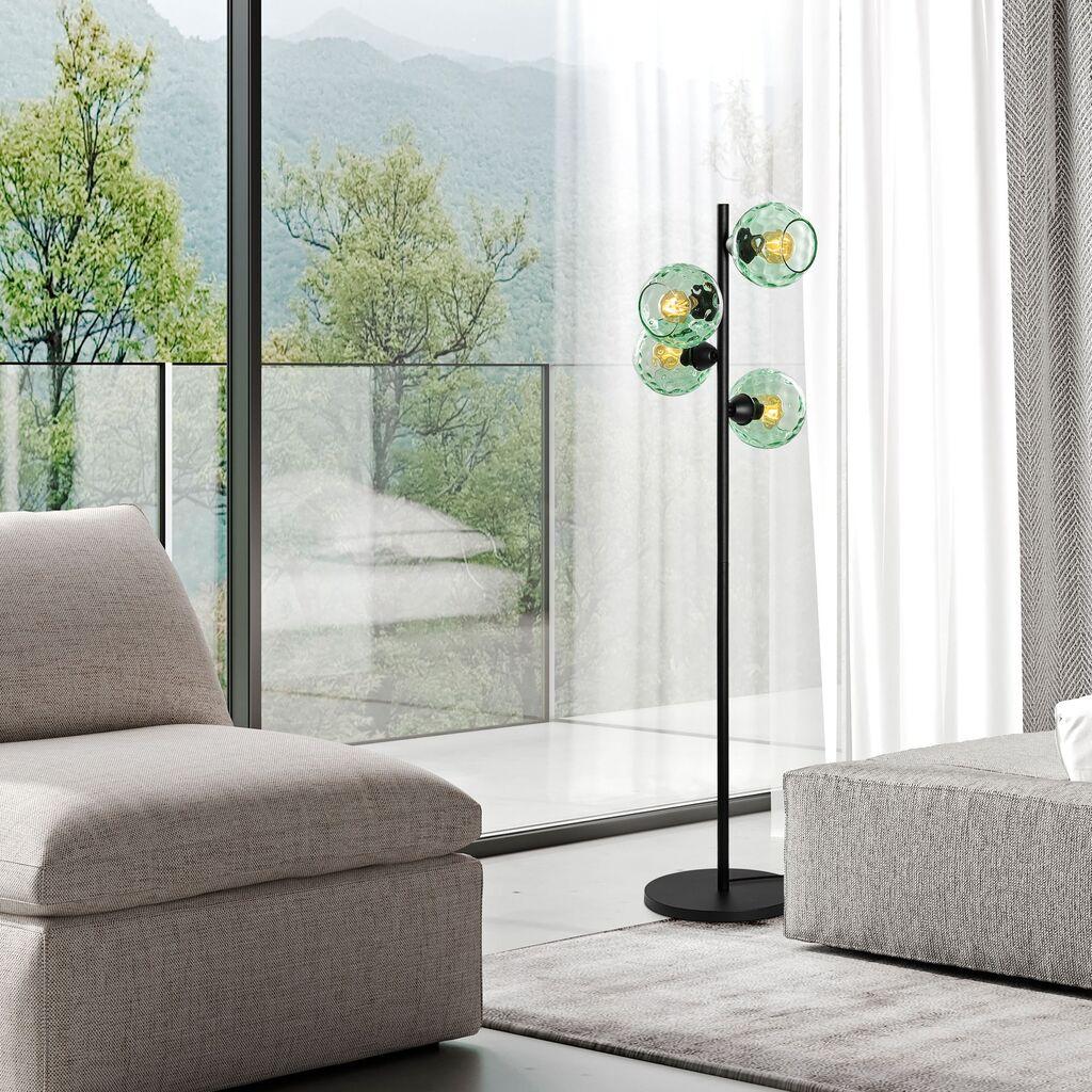 Opviq Podna lampa Benek-15-14535, 36x36x135 cm, IP20, Crno-zelena