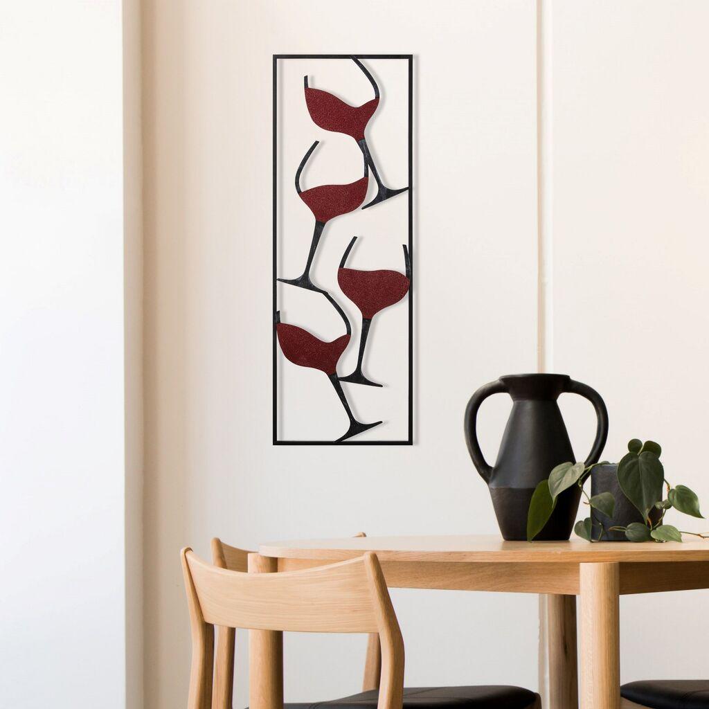 Wallity Zidna dekoracija Vino-1, 32x5x90 cm, Crna