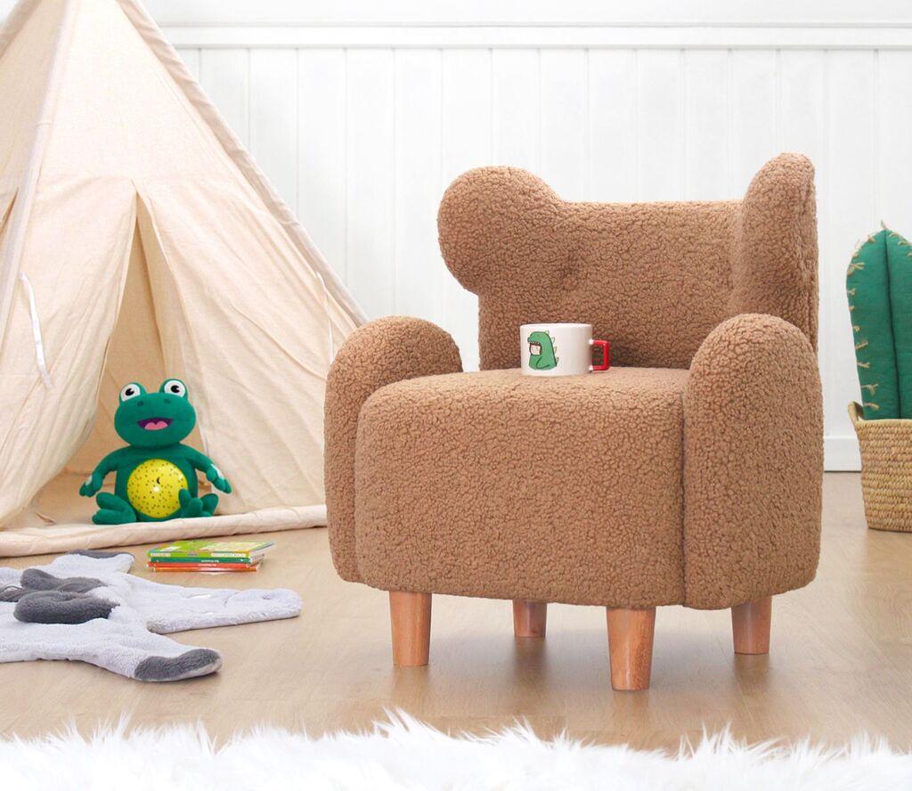 Atelier del Sofa Dječija fotelja Juano Teddy, 55x61x55 cm, Smeđa