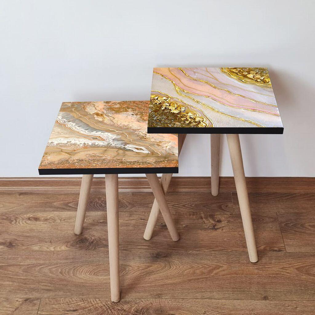 Hanah Home set stolića za kafu 2Shp423, 2 dijela, šareni