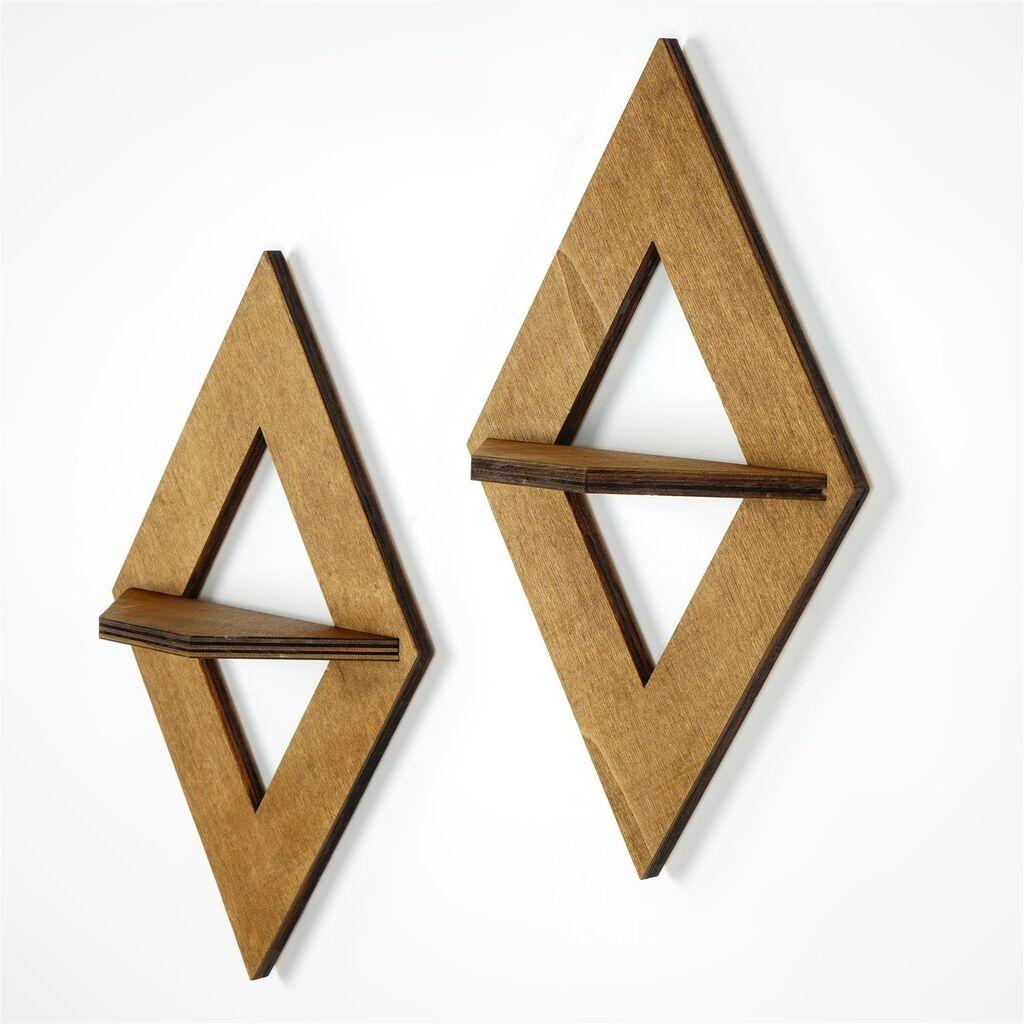 Hanah Home Set zidnih polica Raf260, 38x23x10 cm, 2 komada, Orah