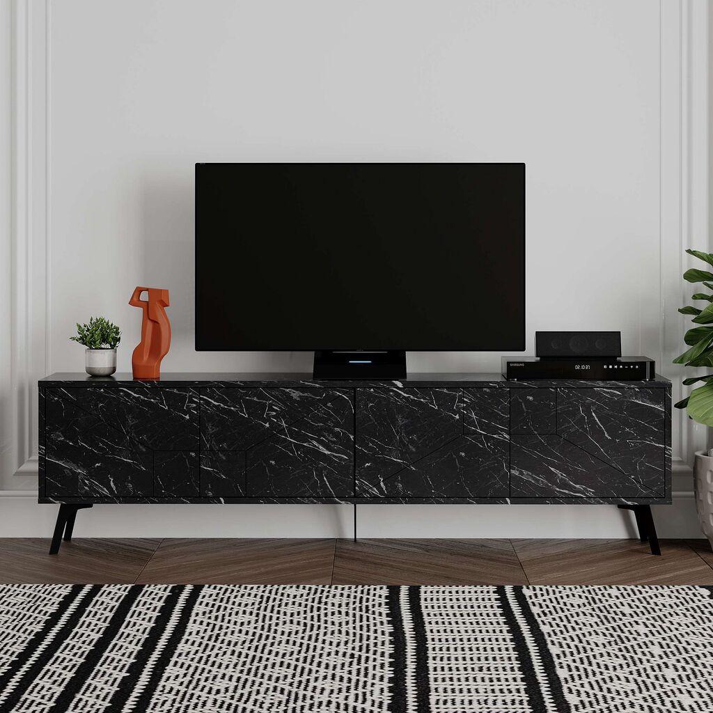 Hanah Home TV ormarić Dune-Bendir, 180x50x29.6 cm, Crni