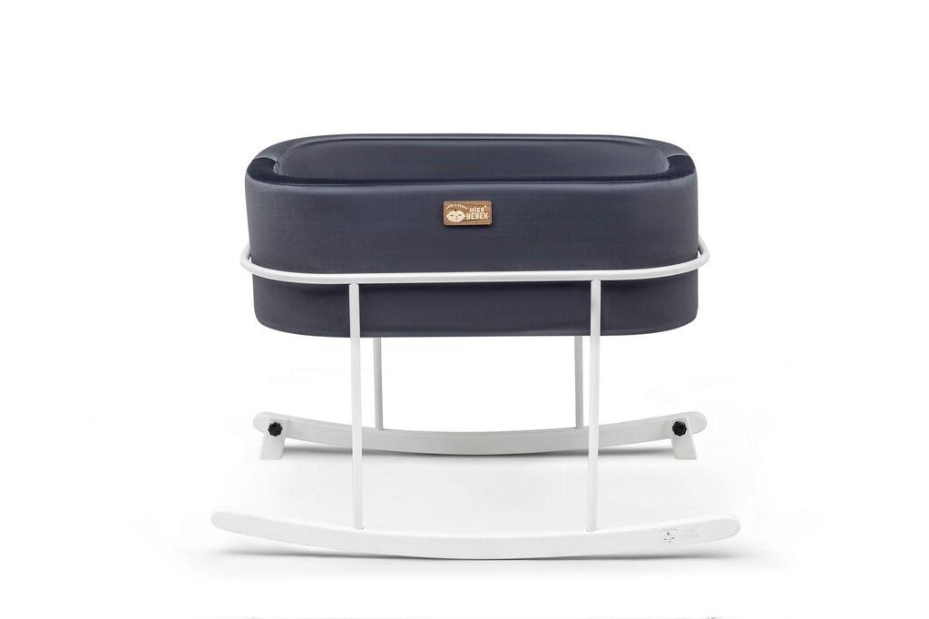 Hanah Home Koljevka Hier Metal, 90x70x58 cm, Crno-bijela