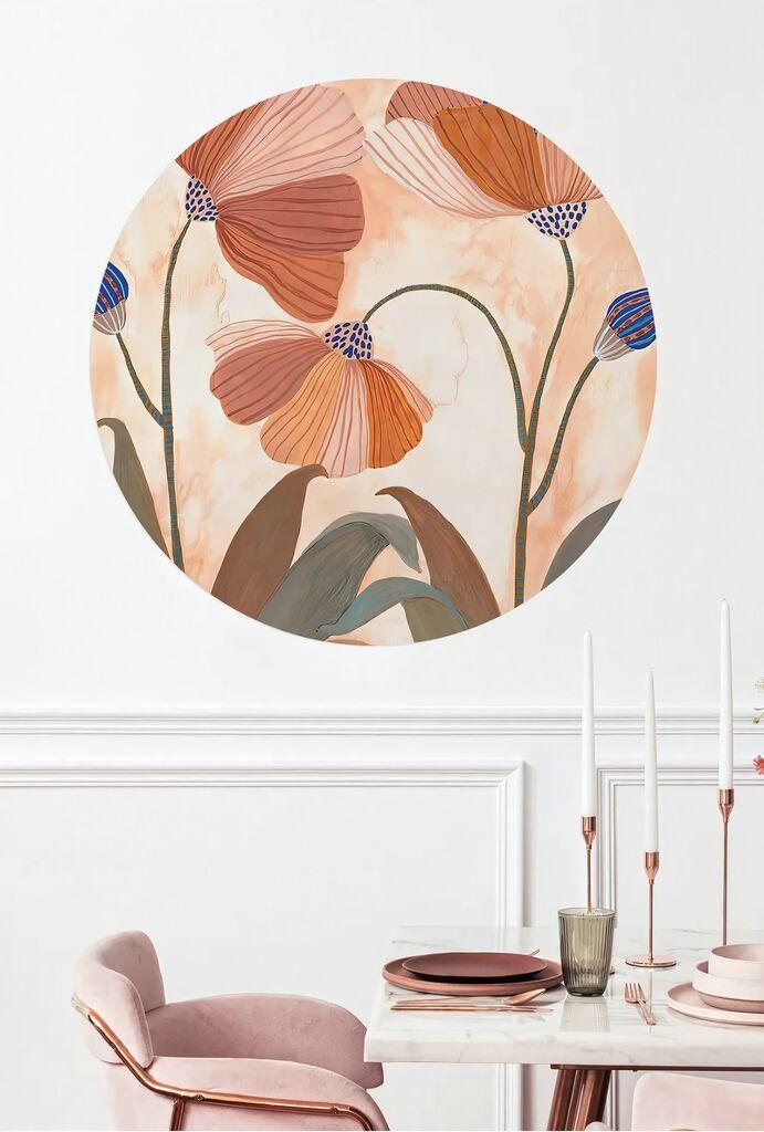 Wallity Naljepnica za zid ERSYSTCKR9, 78x78 cm, Narandžasta