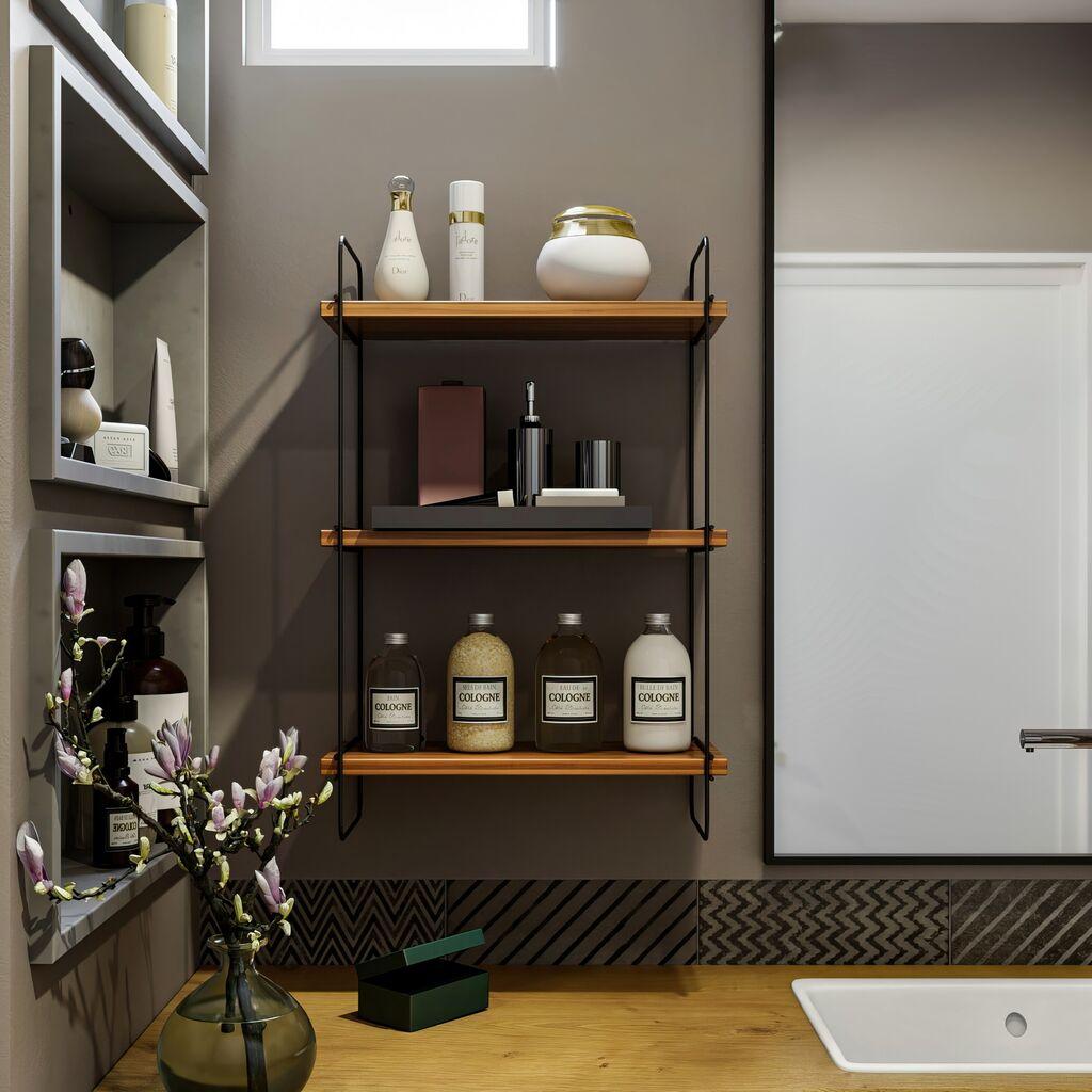 Hanah Home Zidna polica Pulalis, 40x66x20 cm, Orah