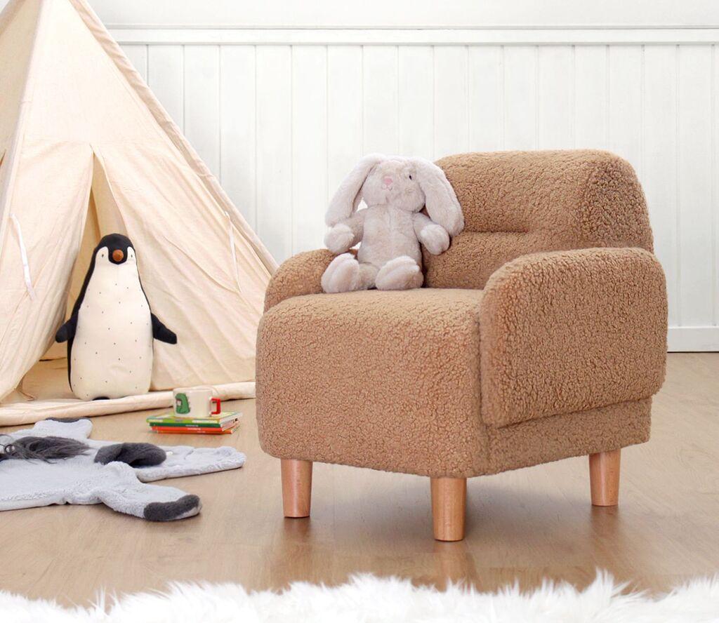 Atelier del Sofa Dječija fotelja Cobie Teddy, 49x57x51, Smeđa