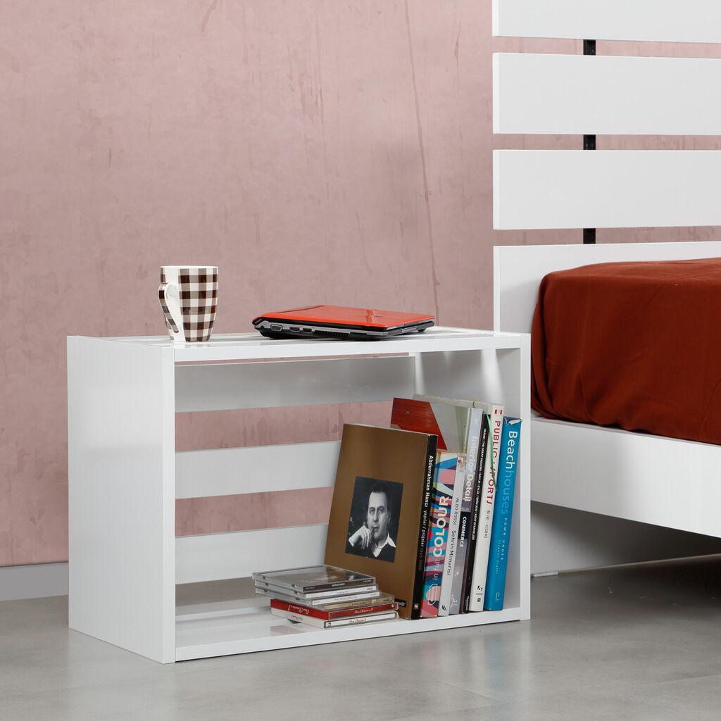 Hanah Home Noćni ormarić Fuga, 60x43x33 cm, Bijeli