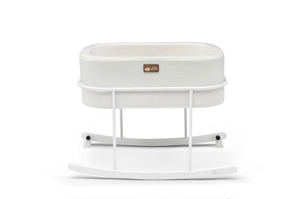 Hanah Home kolijevka Hier metalna, 90x70x58 cm, bijela