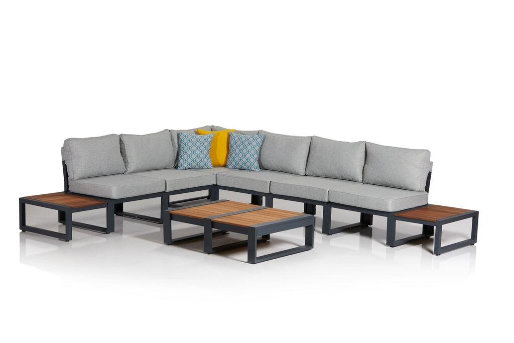 Hanah Home Set vrtnog nameštaja Lapuarta 1, Sivi