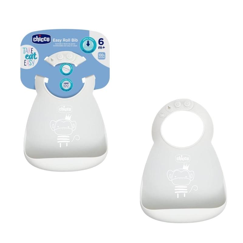 Chicco Silikonski siperak za bebe, Sivi