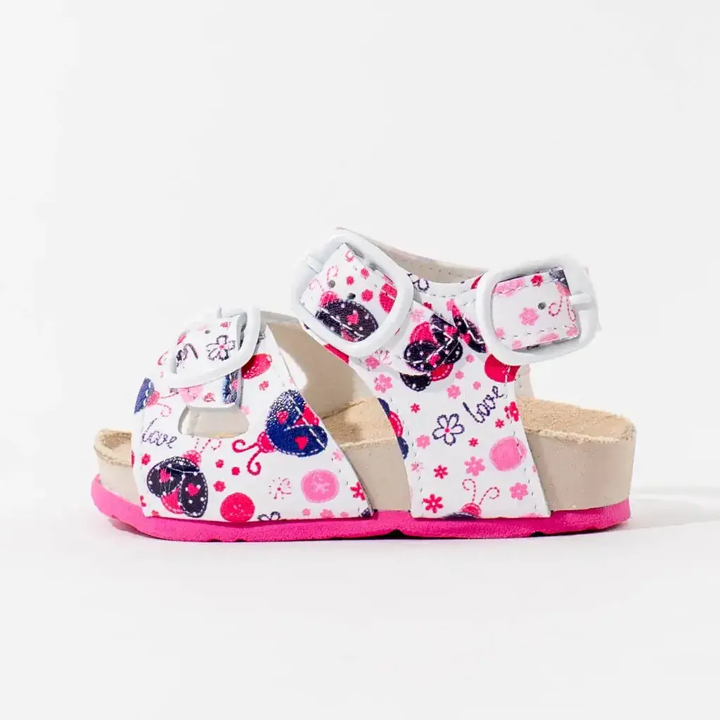 Obuća Vesna Anatomske sandale za djevojčice Bubamara, Bijelo-roze
