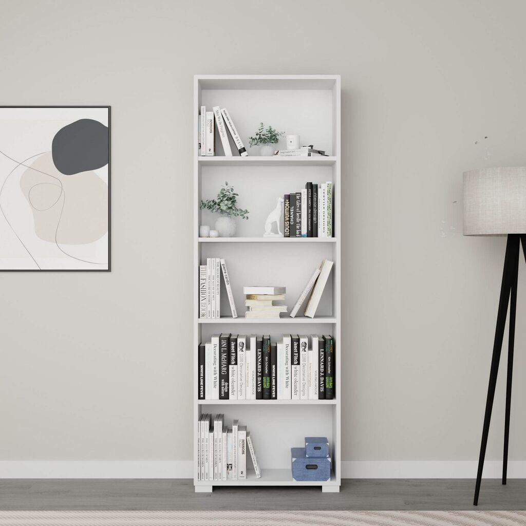Hanah Home Bookshelf Lucas 1600-110, 64x182x25 cm, Bijela