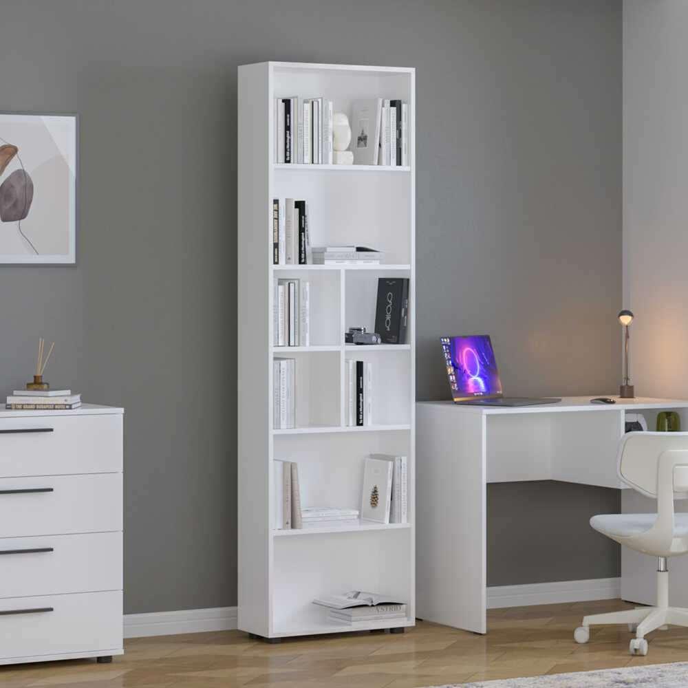 Hanah Home Bookshelf Ktp-168-Bb-1, 55x187x23 cm, Bijela