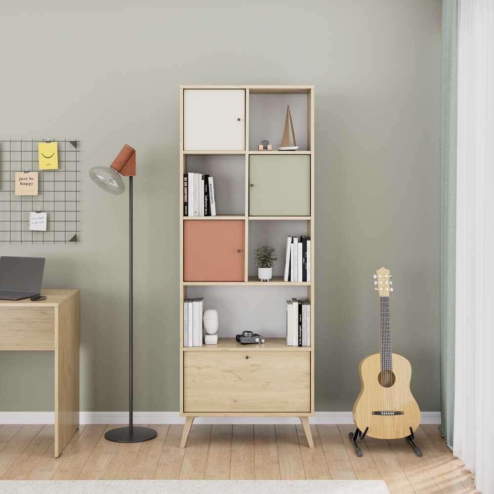Hanah Home Bookshelf Tkt-940-Fx-1, 67x181x30 cm, Šarene