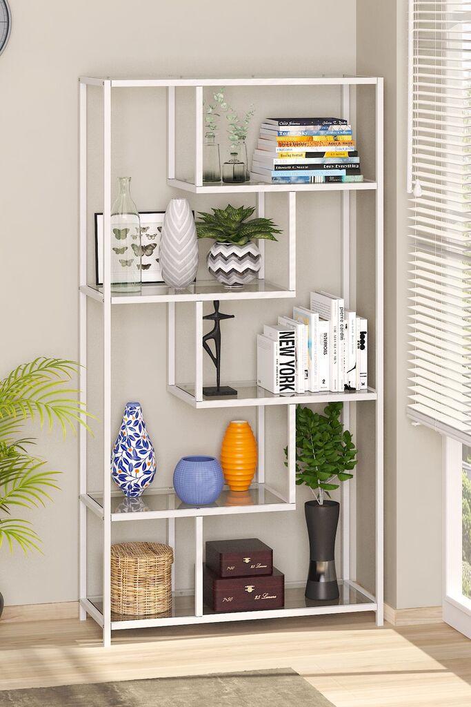 Hanah Home Bookshelf By-30, 90x172x30 cm, Bijela