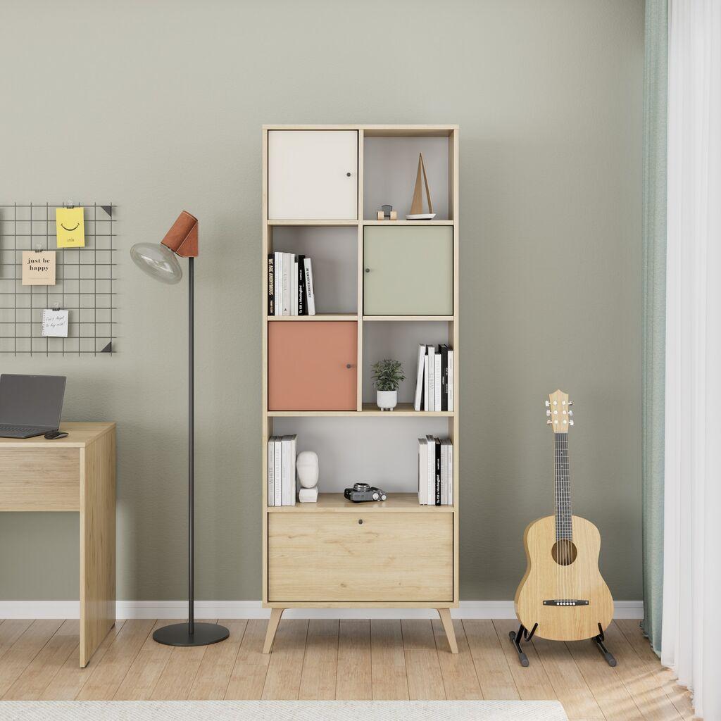 Hanah Home Bookshelf Tkt-931-Fx-1, 67x180x30 cm, Šarene