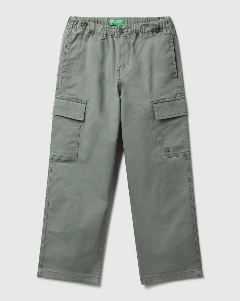 Benetton Pantalone za dječake 4XZXCF04IG-075-XL, Maslinaste