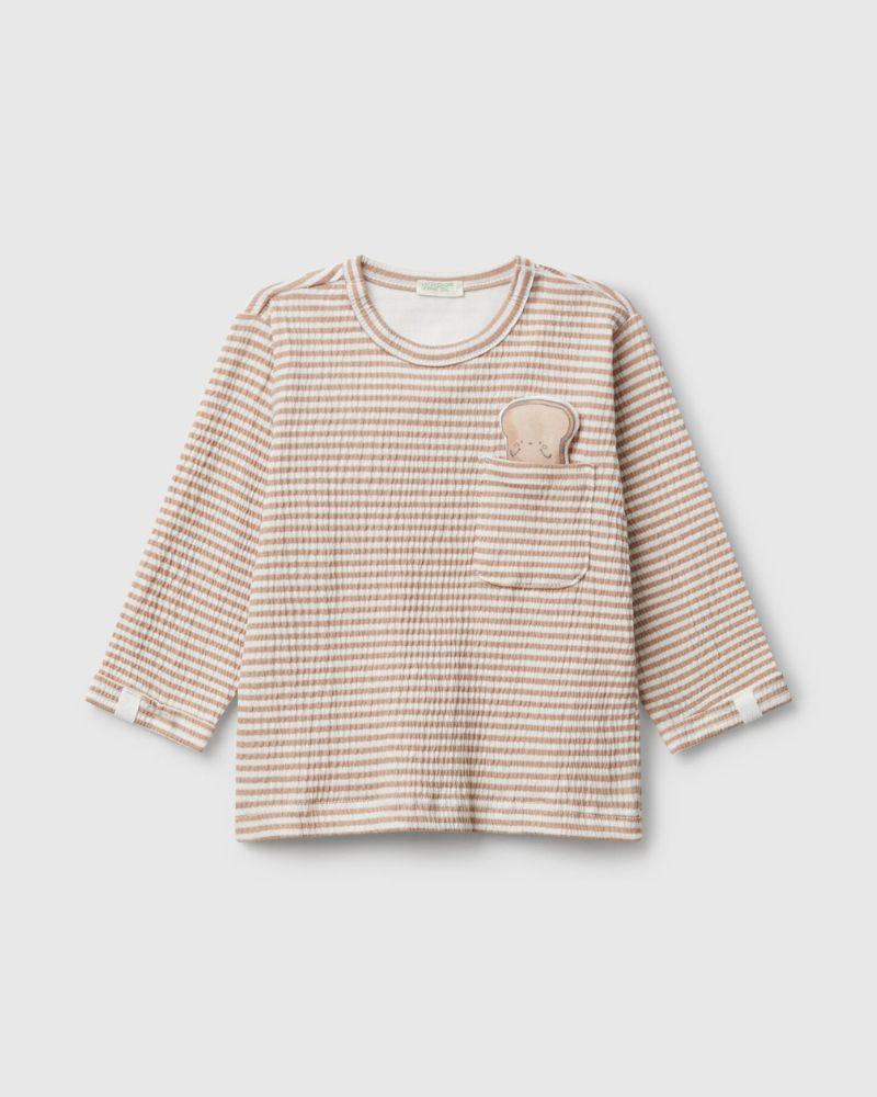 Benetton Majica dugih rukava za bebe 35CUA106NW-63L-82, Smeđa