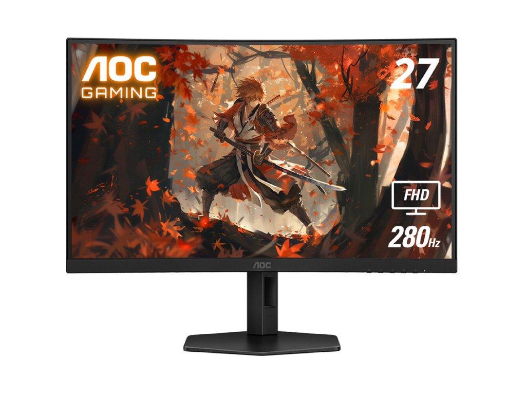 AOC Gaming monitor C27G4ZXE 27"/VA, zakrivljen/1920x1080/280Hz/1ms GtG/HDMIx2,DP/freesync/VESA/crni