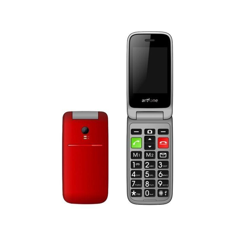 Artfone Telefon na tipke CF241A Preklop, Crveni