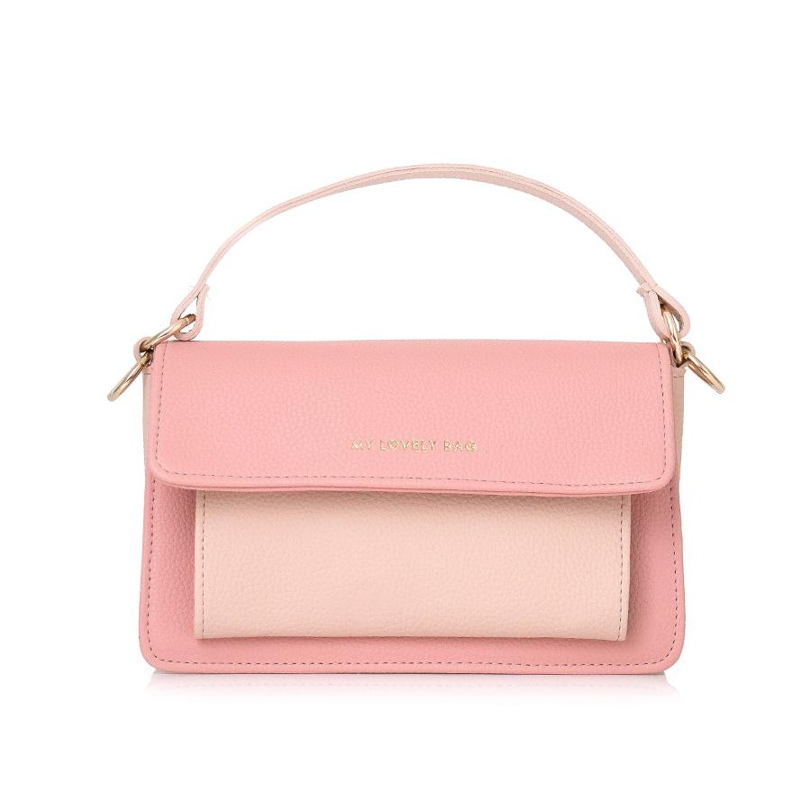 Lovely Bag Destiny - Puder/Bež Torba, Zlatni Metal