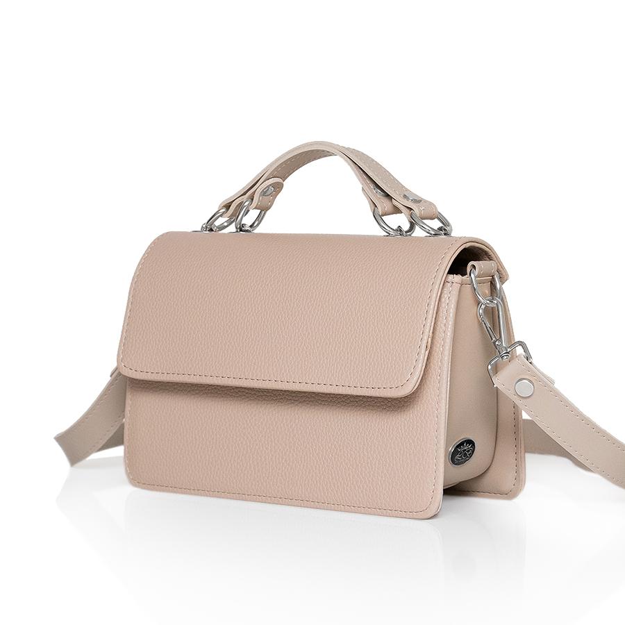 Lovely Bag Debbie - Tamno Bež Torba, Srebreni Metal
