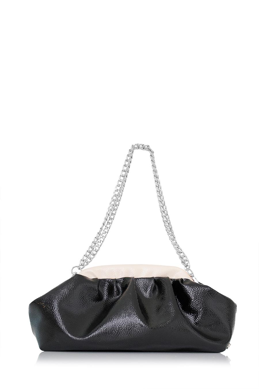 Lovely Bag Candy - Crno/Bež Torba, Srebreni Metal