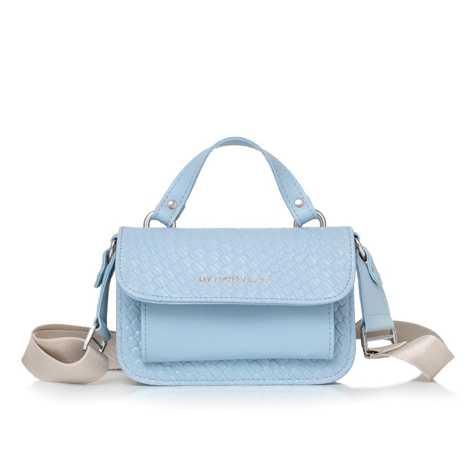Lovely Bag Destiny Mini - Svijetlo Plavo Torba, Srebreni Metal