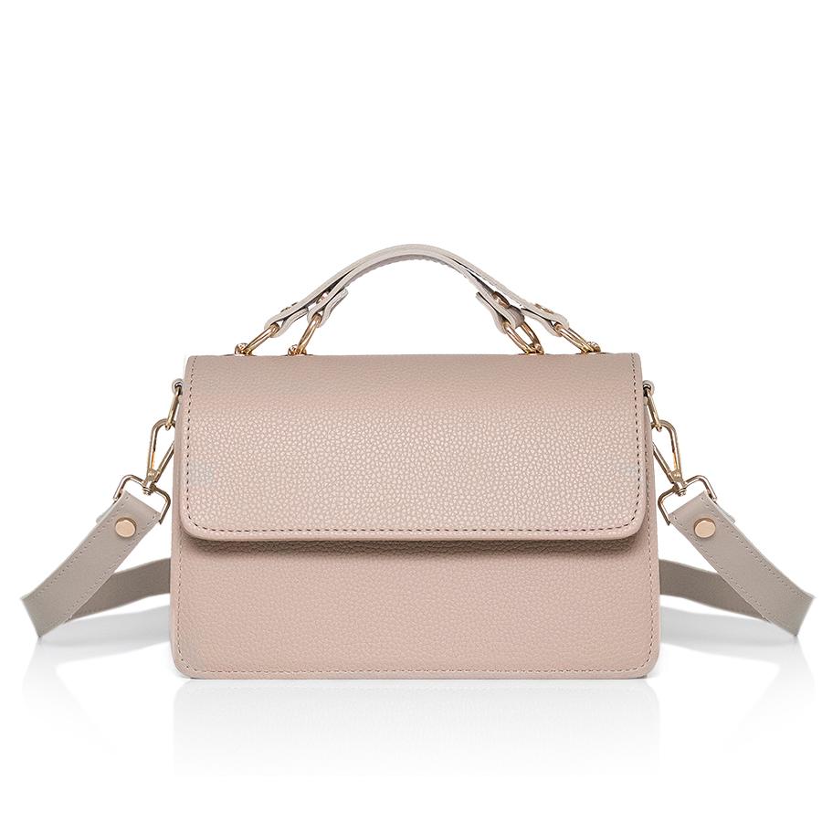 Lovely Bag Debbie - Tamno Bež Torba,  Zlatni Metal