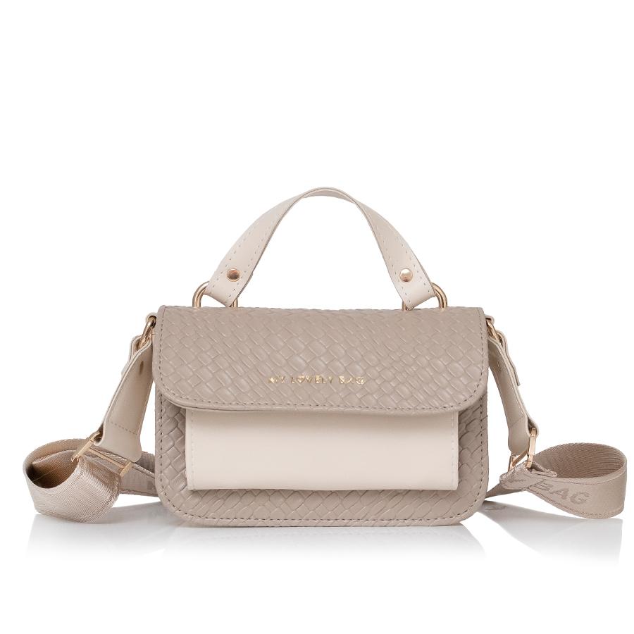 Lovely Bag Destiny Mini - Tamno Bež Torba, Zlatni Metal