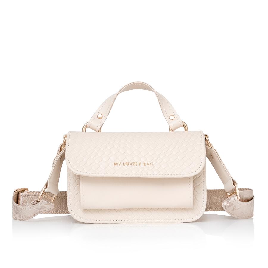 Lovely Bag Destiny Mini - Svijetlo Bež Torba, Zlatni Metal