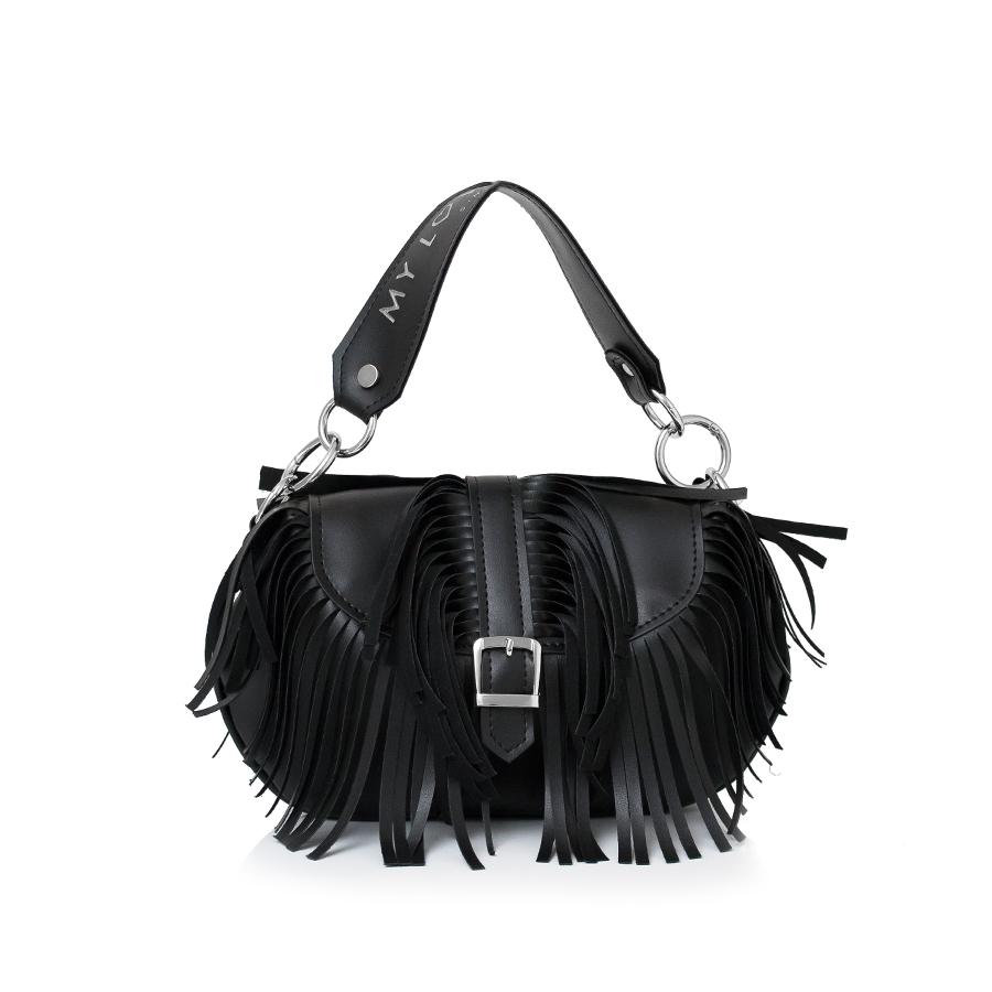 Lovely Bag Calioppe - Crna Torba, Srebreni Metal