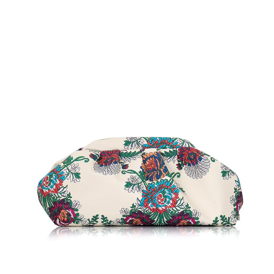 Lovely Bag Candy - Cvjetni Uzorak/Bež Torba, Zlatni Metal