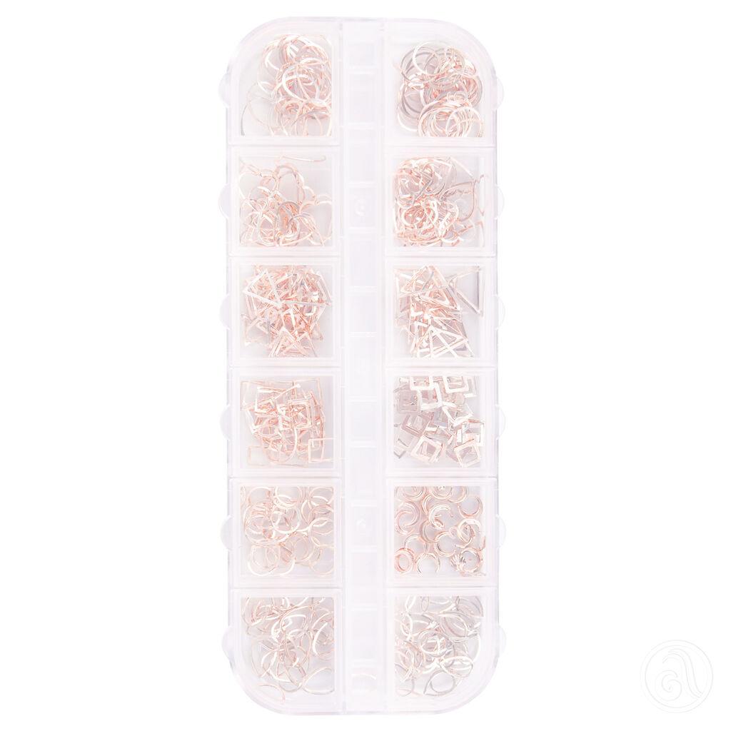 Perfect Nails Ukrasi za nokte STUKIT7, Set od 240 komada, Rose Gold