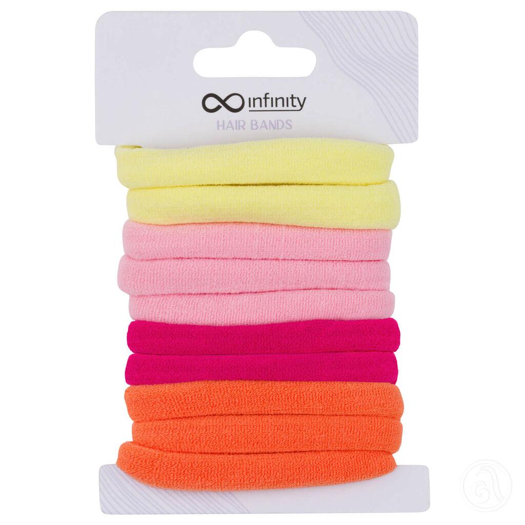 Infinity 10 komada u setu  Gumice za kosu INF358, Višebojne