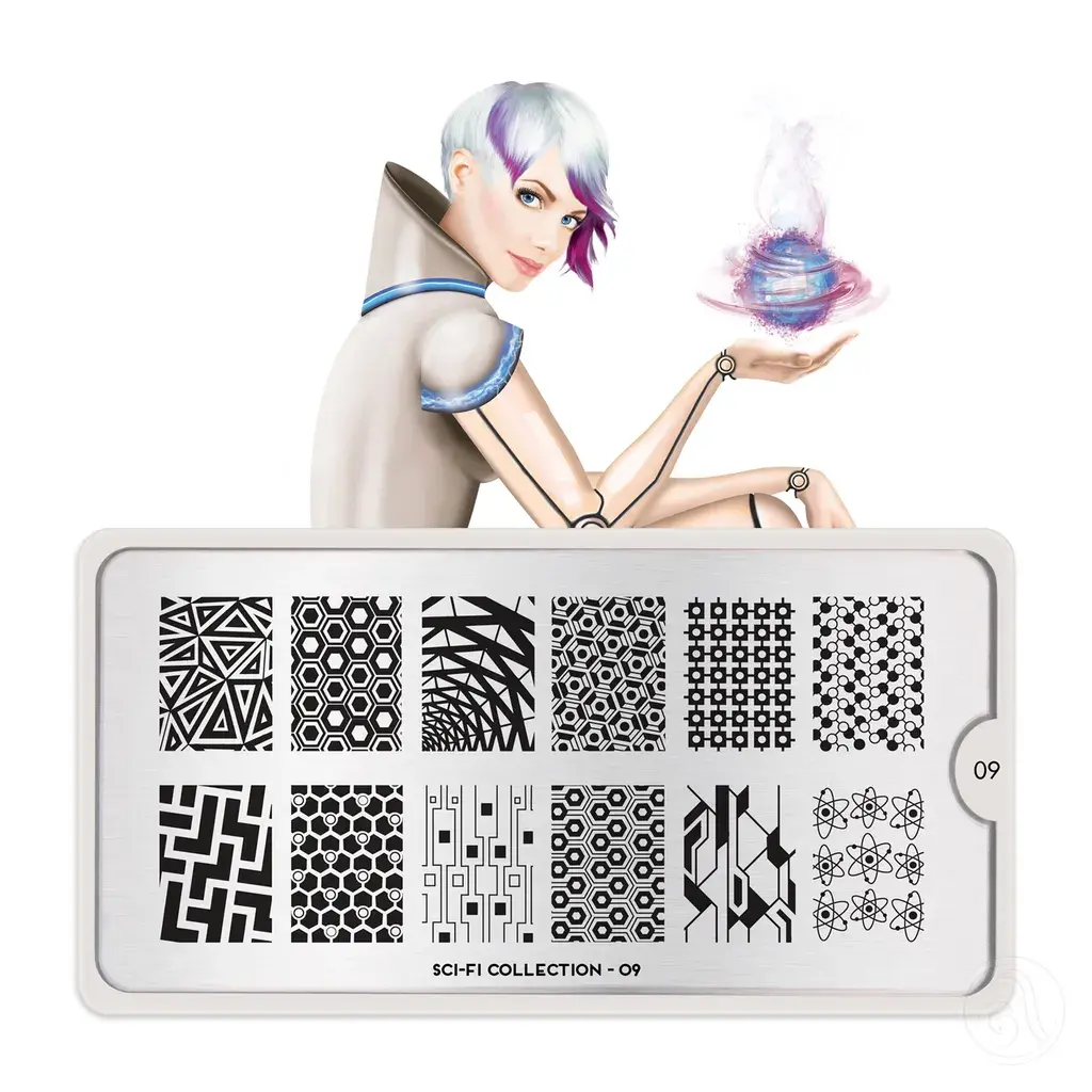 Moyou Šablon za pečat za manikir Sci-Fi 09