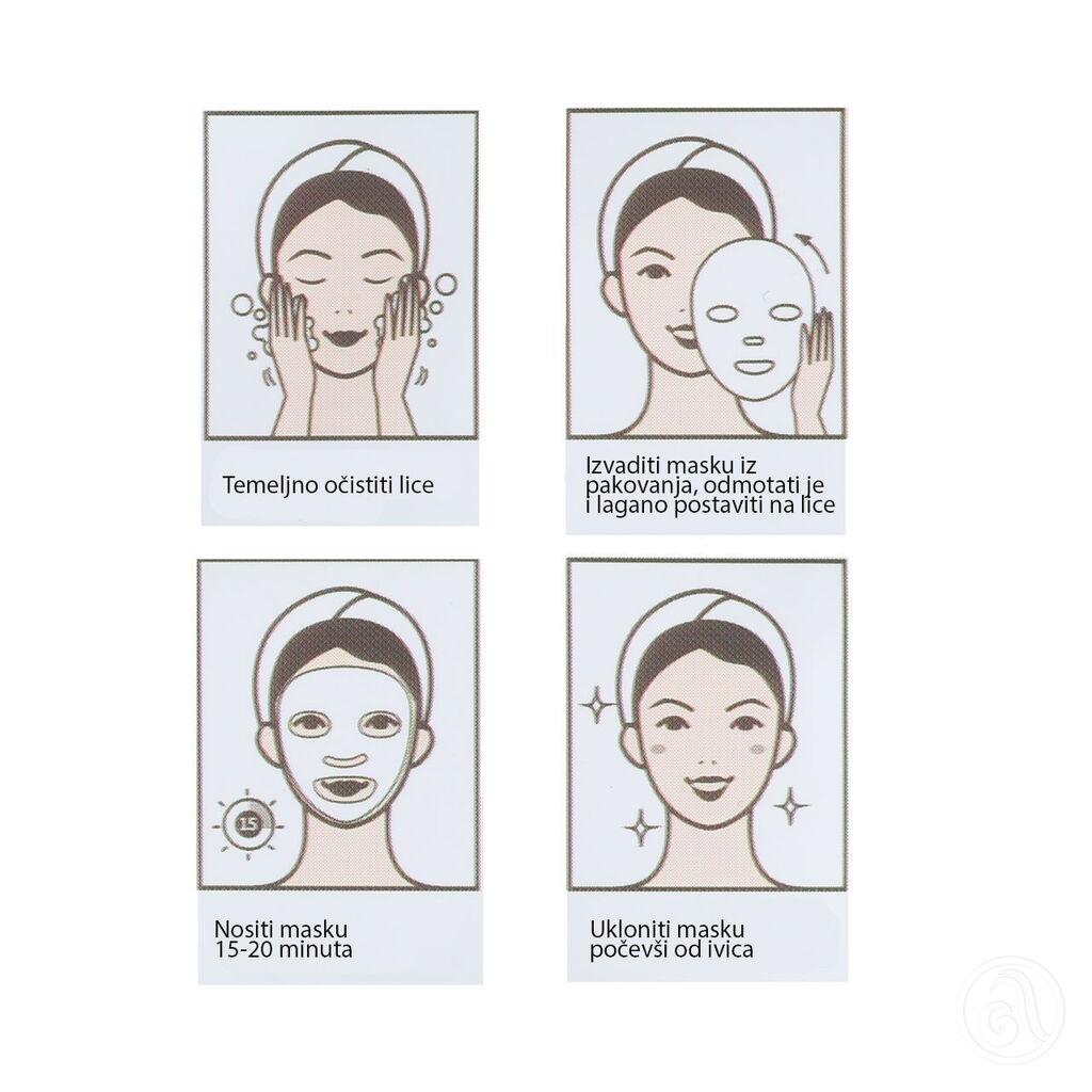 Dermal Sheet maska za lice Collagen Essence, Med i grejpfrut, 23g